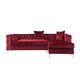 preview thumbnail 18 of 22, Chic Home Monet Velvet Button-tufted Sectional Sofa