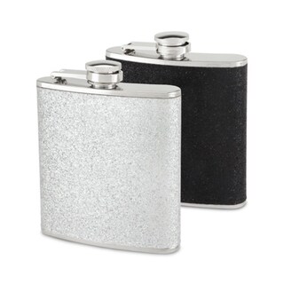 Sparkletini 6 oz Party Flask Assorted Black and Silver
