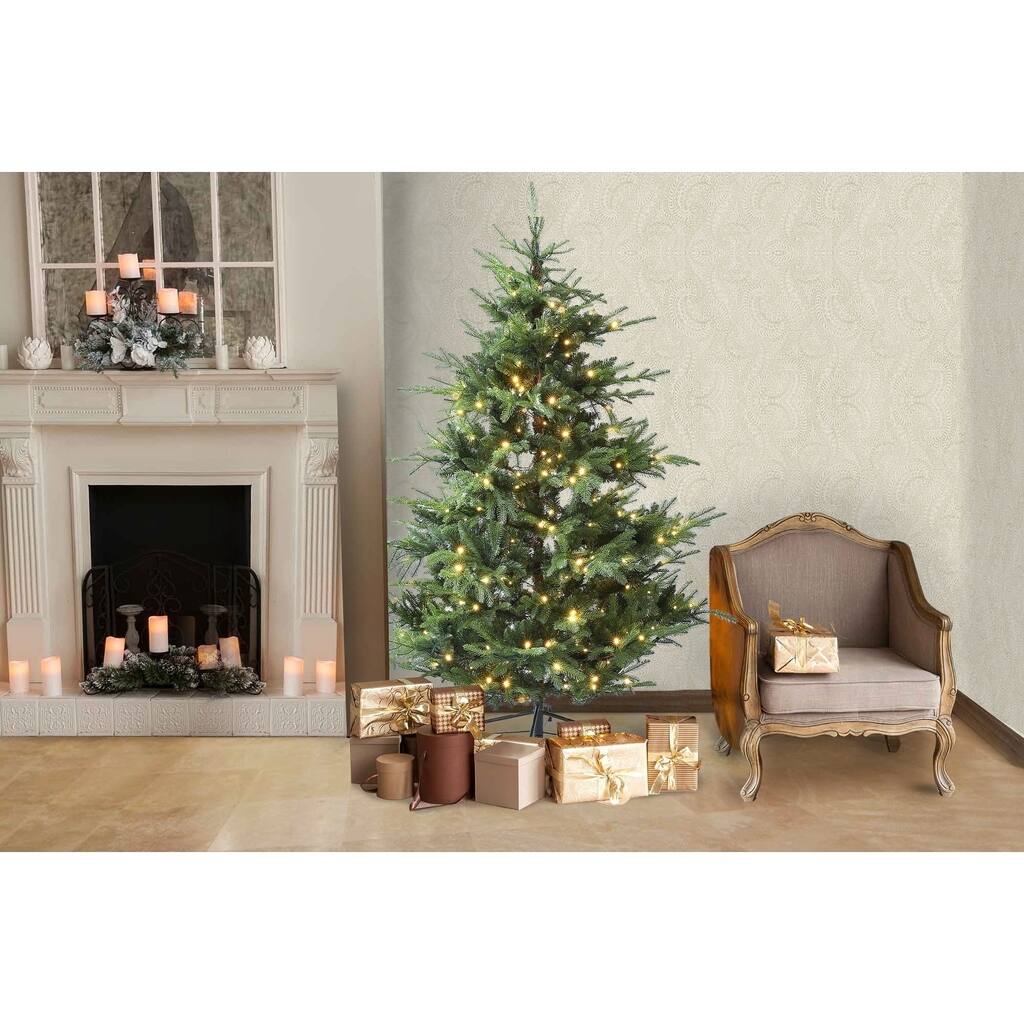 Winsome House 6 ft. Artificial Cedar Christmas Tree with Lights