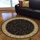preview thumbnail 37 of 48, Admire Home Living Amalfi Transitional Scroll Pattern Area Rug Black 5'3" Round