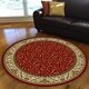 preview thumbnail 36 of 48, Admire Home Living Amalfi Transitional Scroll Pattern Area Rug Red 5'3" Round