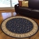 preview thumbnail 35 of 48, Admire Home Living Amalfi Transitional Scroll Pattern Area Rug Navy 5'3" Round