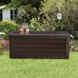 Keter Westwood 150 Gallon Large Durable Resin Outdoor Storage Deck Box ...