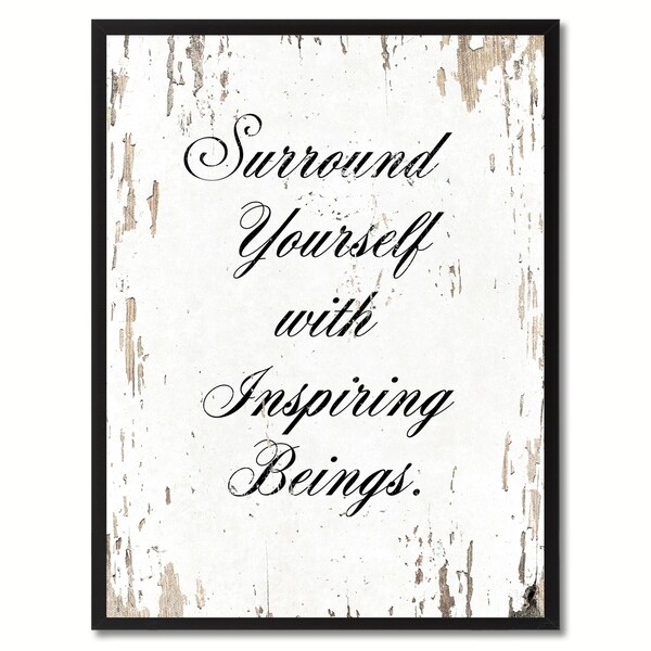 surround yourself with inspiring beings saying canvas print - instagram hd39 twgram