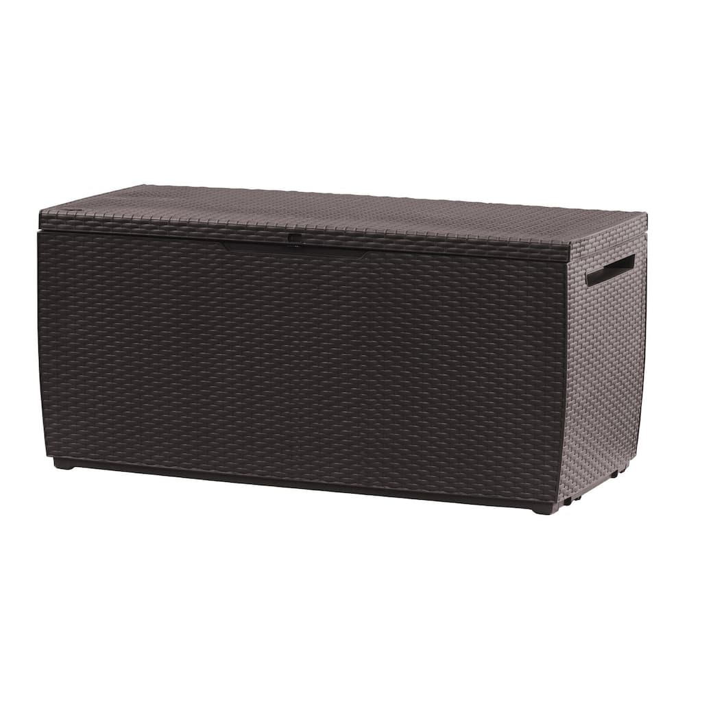 Keter Capri 80 Gallon Durable Resin Outdoor Storage Deck Box For Furniture and Supplies, Brown