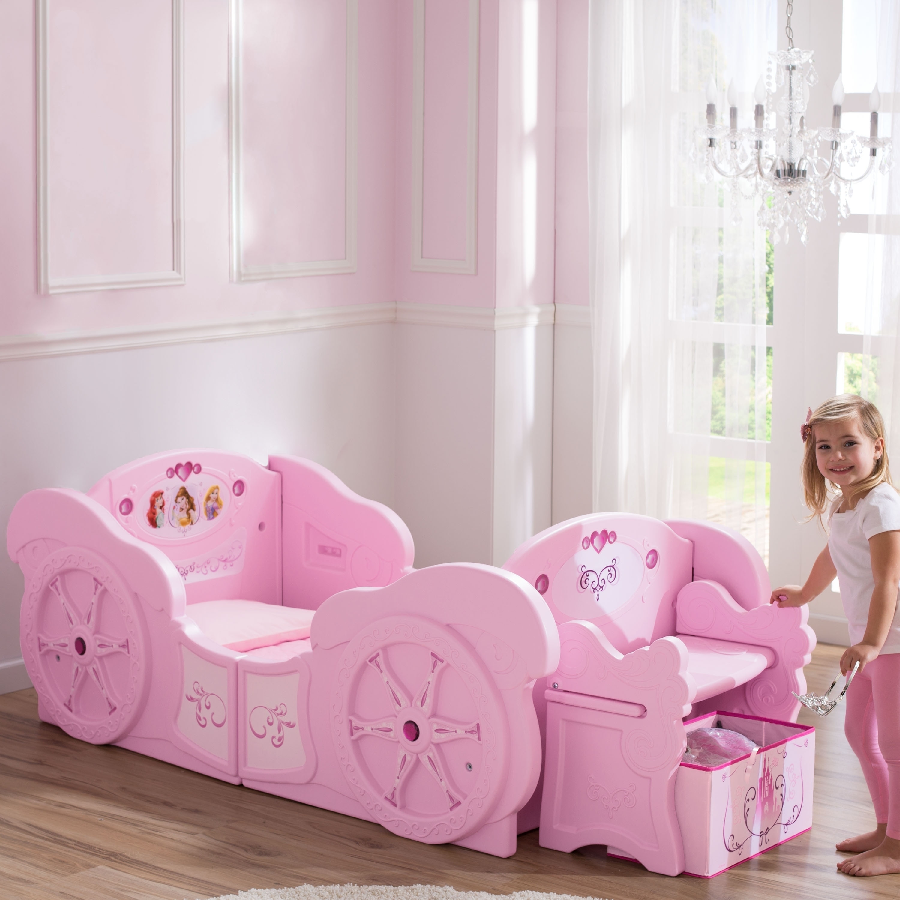 Shop Disney Princess Carriage Toddler To Twin Bed Overstock