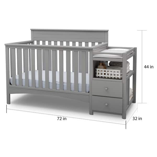 Shop Delta Children Presley Convertible Crib N Changer Grey