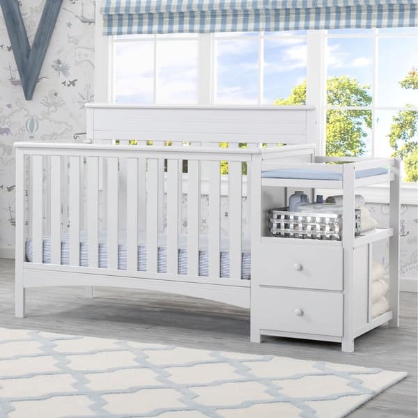 Shop Delta Children Presley Convertible Crib N Changer Grey