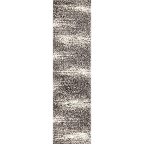 Contemporary Ombre Shag Area Rug Runner - 2' x 7'2" Runner