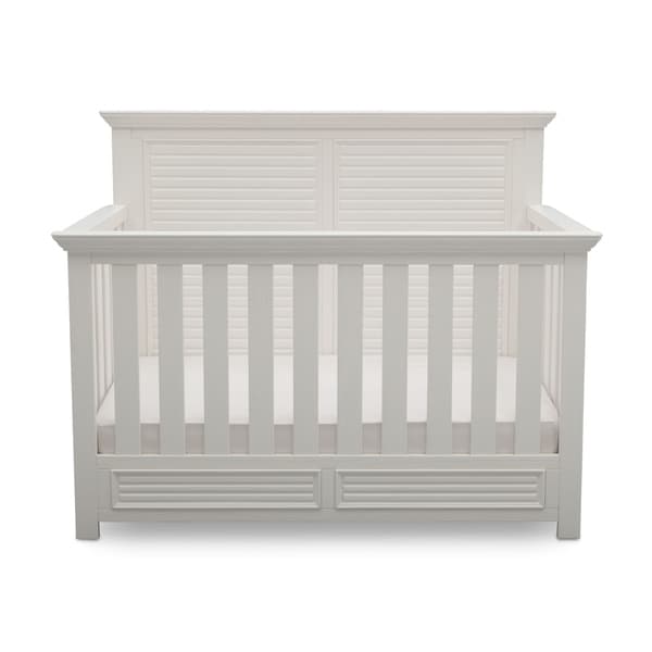 simmons rustic white crib