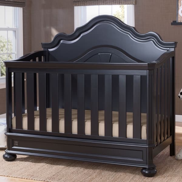 Shop Simmons Kids Peyton Convertible Crib N More Ebony