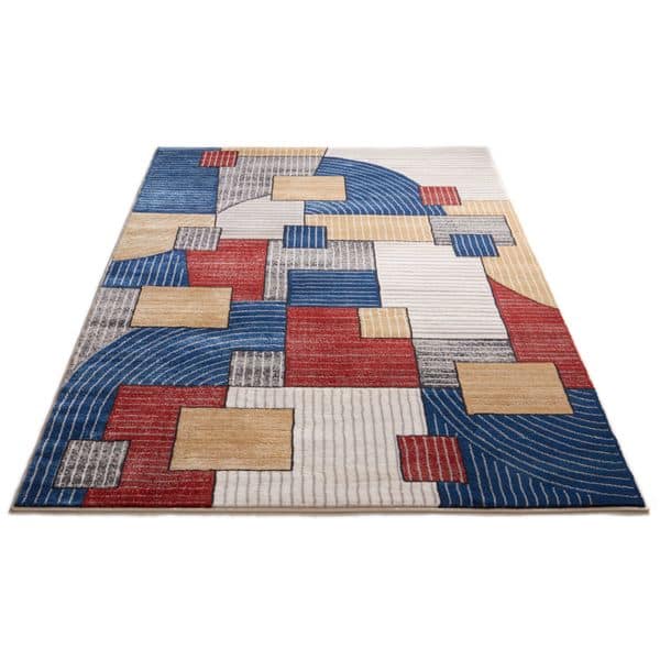 Well Woven Mid Century Modern Red Blue Yellow 4 1 X6 Kids Red Blue Yellow Endless Rainbow Doorways Printed Area Rug Indoor Graphical Pattern Living Room Rectangle Carpet Graphic Art Themed