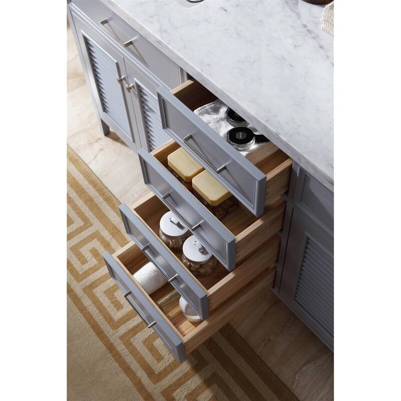 Ariel Kensington 73 In. Double Sink Vanity in Grey II