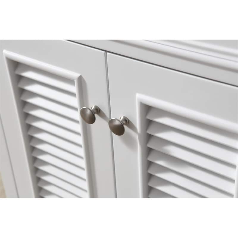 Ariel Kensington 37 In. Left Offset Single Sink Vanity in White