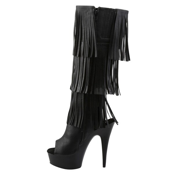 knee high open toe heel boots