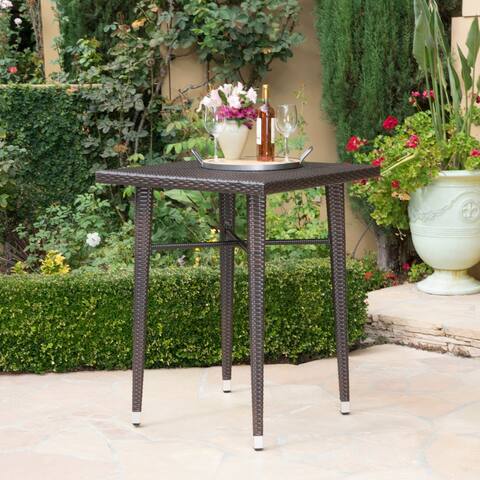 Dominica Outdoor 32-inch Square Wicker Bar Table by Christopher Knight Home - 32.50 "W x 32.50 "L x 41.00 "H