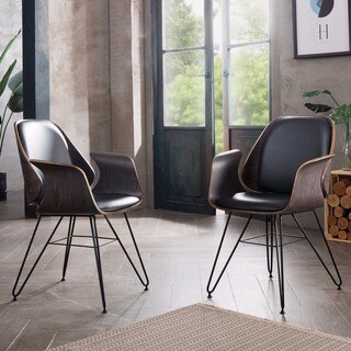 Corvus  Marsala Industrial Mid-Century Accent Chair (Black)