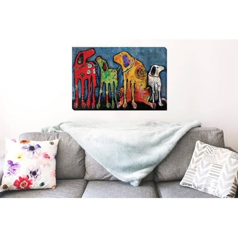 Best Friends, Looking for Trouble, and Cast of Characters by Jenny Foster 3-piece Gallery-Wrapped Canvas Giclee Art Set
