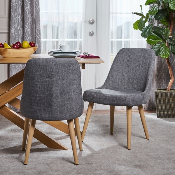 Affrie Mid Century Fabric Dining Chair by Christopher Knight Home (Set of 2)