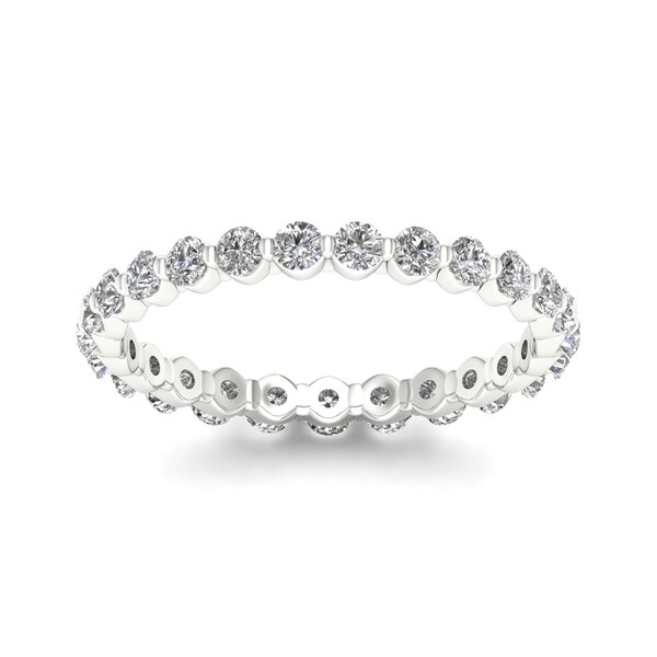 De Couer 14k Gold 1ct TDW Diamond Eternity Wedding Band
