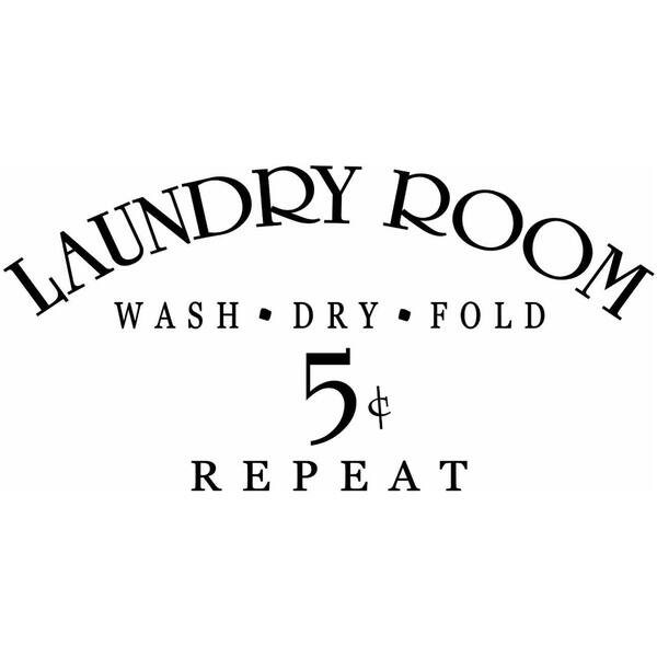 Laundry Room Wash Dry Fold - Family Chores Vinyl Wall Sticker Decal For ...