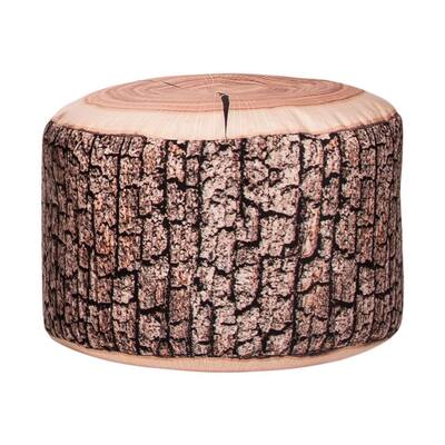 Wood Design Bean Bag Pouf