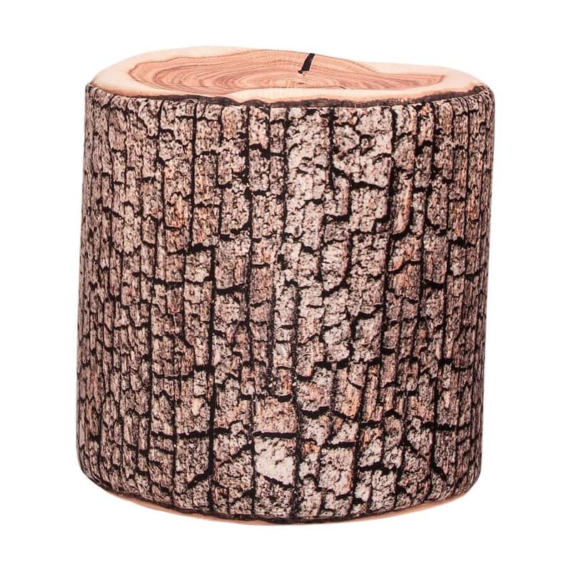 Wood Design Bean Bag Pouf - 19 x 19 x 19