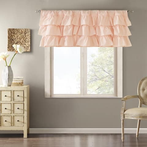 Madison Park Joycelyn Cotton Oversized Ruffle Curtain Valance
