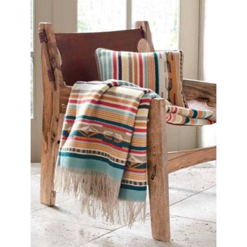 Pendleton Chimayo Coral Fringed Throw