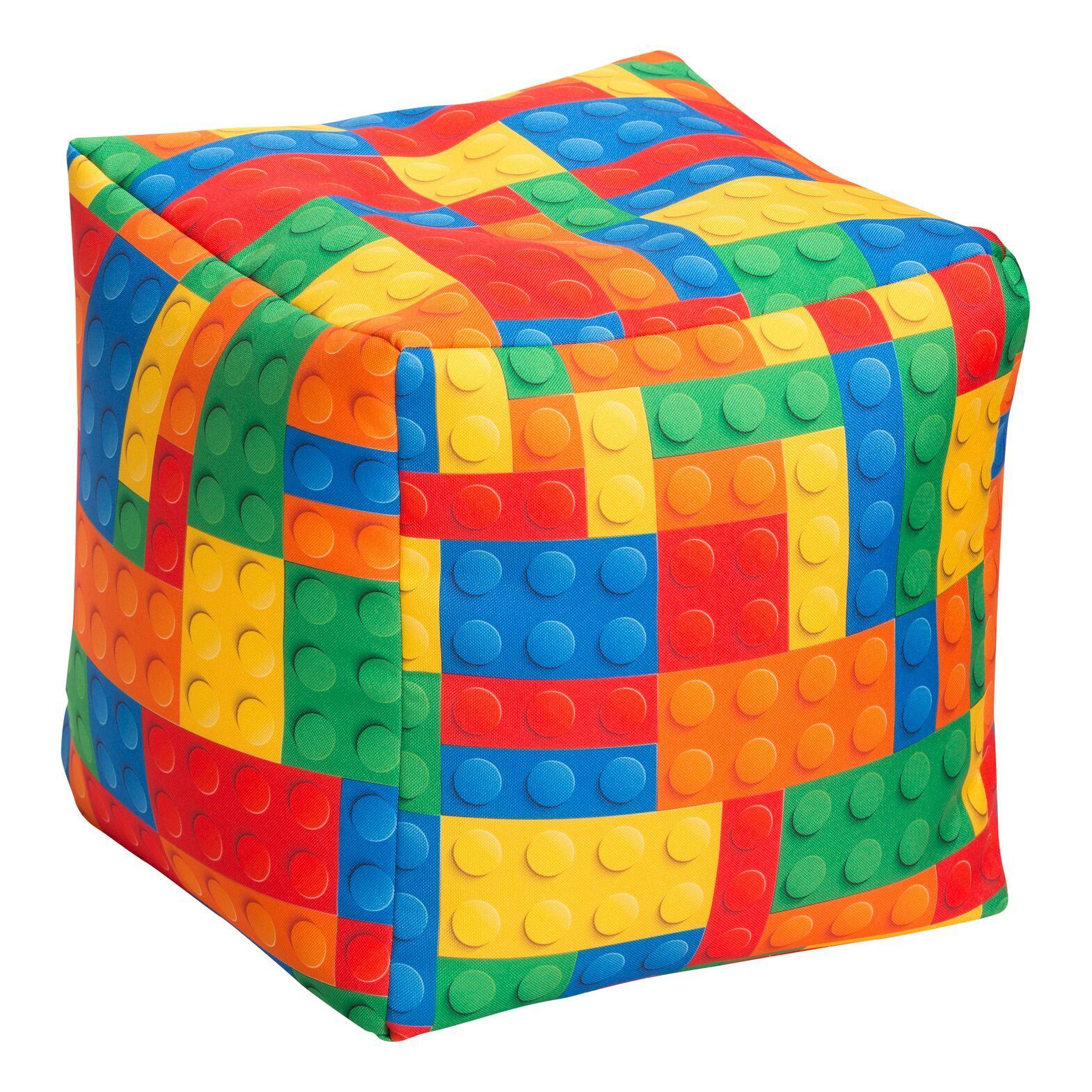 Fotoliu Puf FormTex Bean Bag Lego Curcubeu impermeabil tip para XL  100x80x80cm cu maner husa exterioara