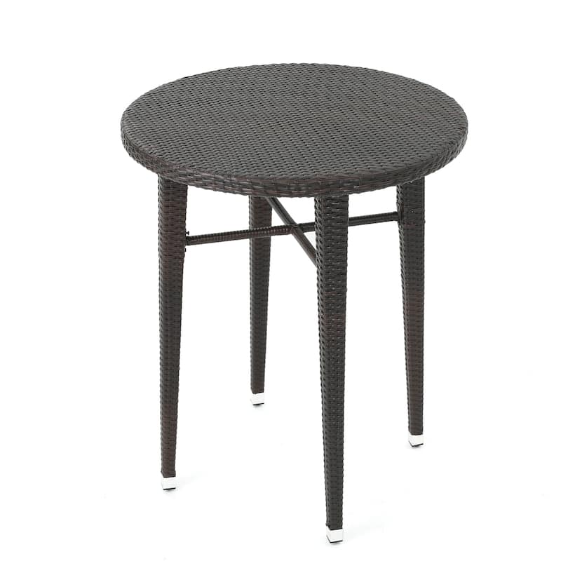 Dominica Outdoor 32-inch Round Wicker Bar Table by Christopher Knight Home - Multibrown