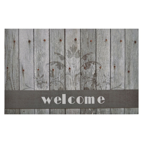 Boardwalk Welcome Outdoor Rubber Entrance Mat 18 in. x 30 in.
