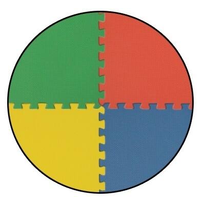 Interlocking Foam 24x24 Anti Fatigue Floor Tiles 4 tiles/16 Sq. Ft. - Multi