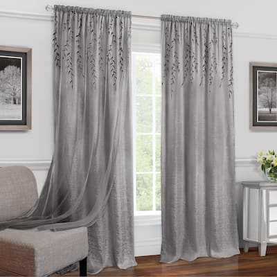 Achim Willow Rod Pocket Window Curtain Panel