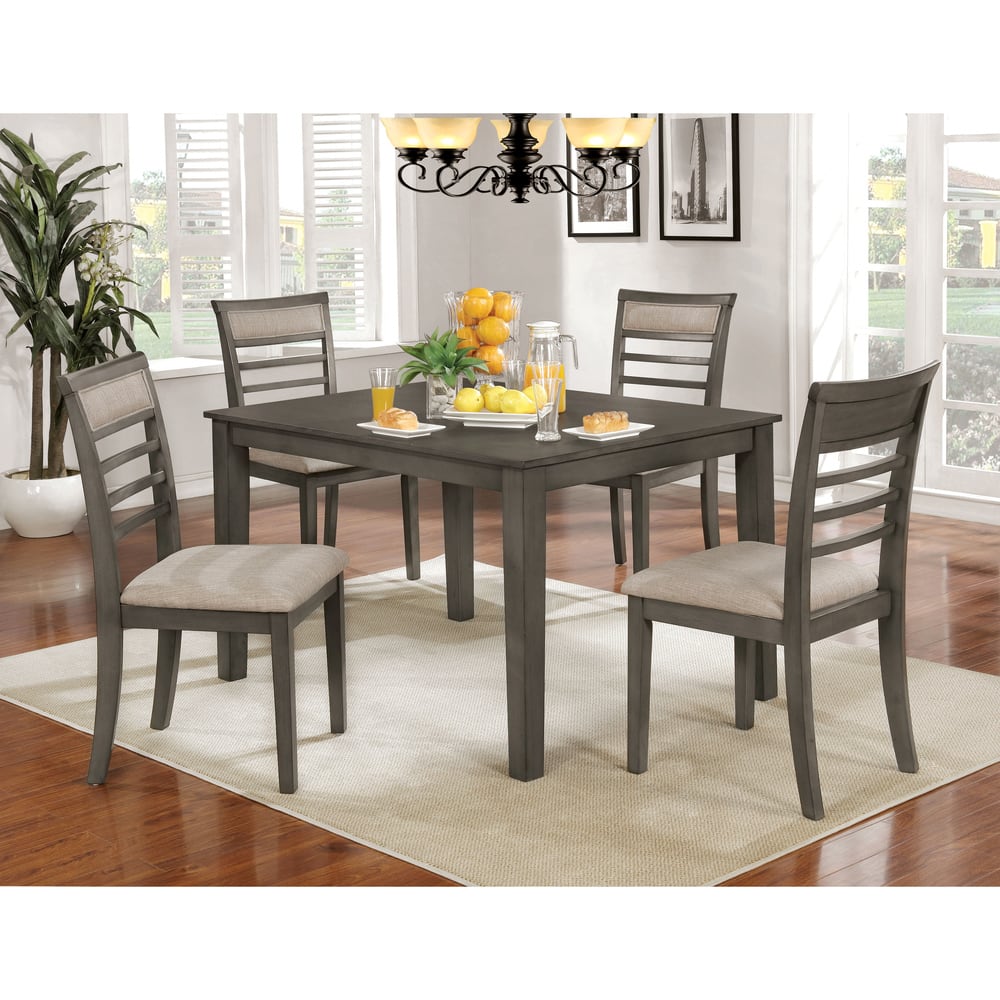 Keso Rustic Solid Wood 5-Piece Dining Set by Furniture of America
