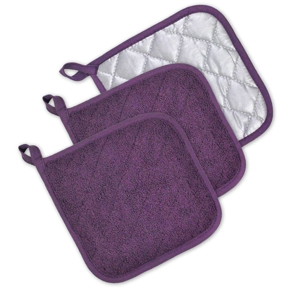 Terry Potholder -Eggplant S/3