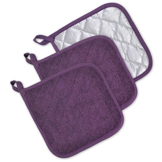 Terry Potholder -Eggplant S/3