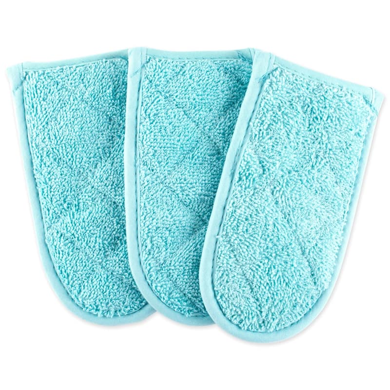 DII Terry Pan Handle (Set of 3) - Aqua