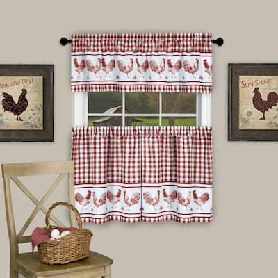 Barnyard Window Curtain Tier Pair and Valance Set