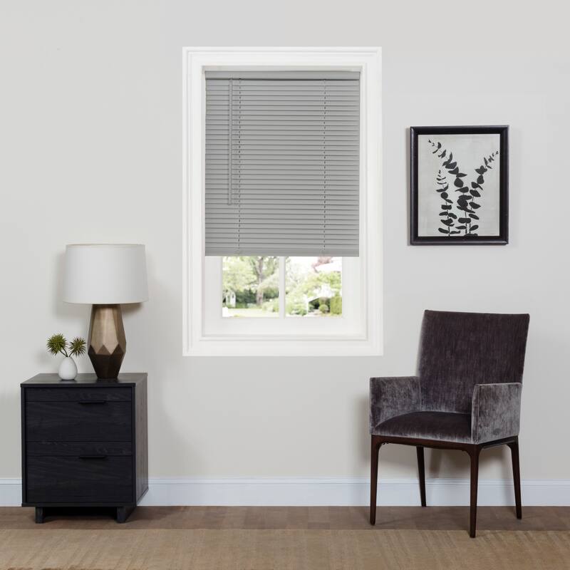 Cordless GII Deluxe Sundown 1" Room Darkening Mini Blind - Grey - 33x64