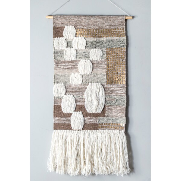 nuLoom Handmade Raised Patchwork Tassles Wall Hanging (1'6 x 2'6)