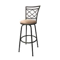 Halfy Round Seat Counter-to-Bar Height Adjustable 360 Degree Swivel Metal Stool