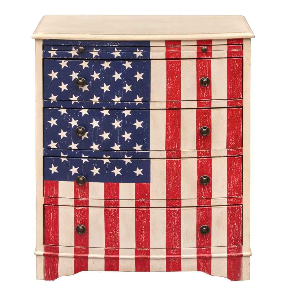 American Flag Accent Drawer Chest