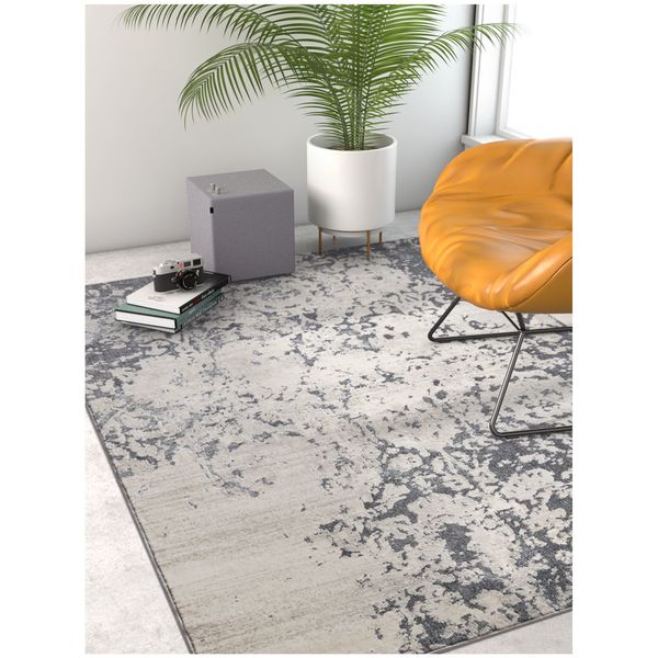 Well Woven Oriental Vintage Soft Dark Grey Area Rug - 7'10" x 9'10"