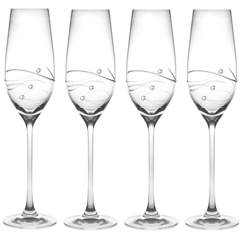 Barski Handmade Champagne Flutes (Set of 4)
