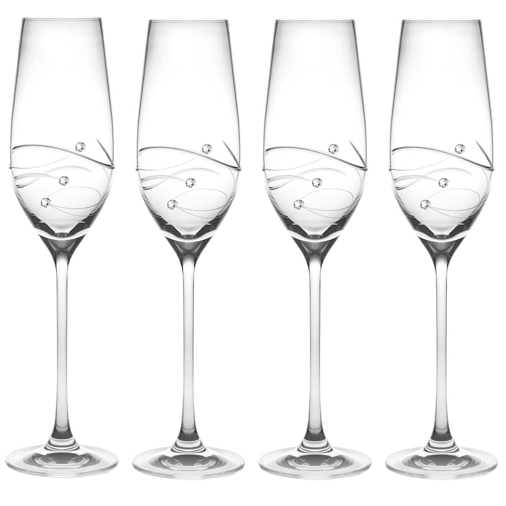 Barski Handmade Champagne Flutes (Set of 4)