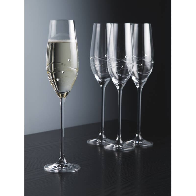 Barski Handmade Champagne Flutes (Set of 4)