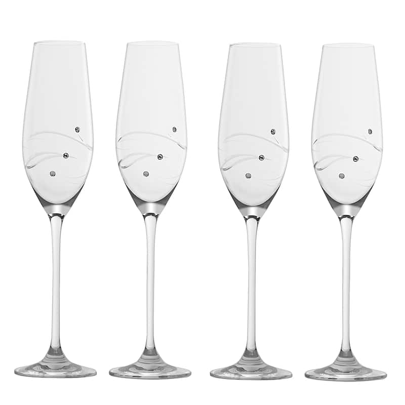 Barski Handmade Champagne Flutes (Set of 4)