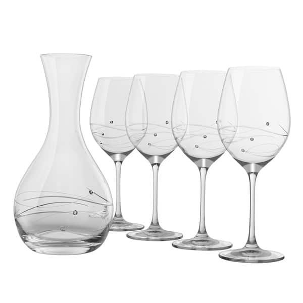 Set of 2 Dartington Crystal Glitz Wine Glasses/Goblets with Swarovski  Elements!