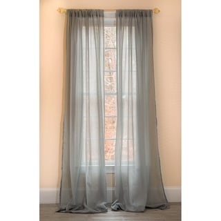 Manor Luxe Palermo Sheer Rod Pocket Window Curtain,Single Panel 52 x 84